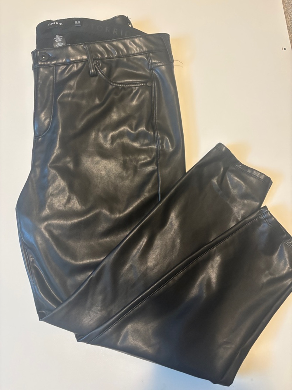 torrid Black Faux Leather skinny Pants 18 R